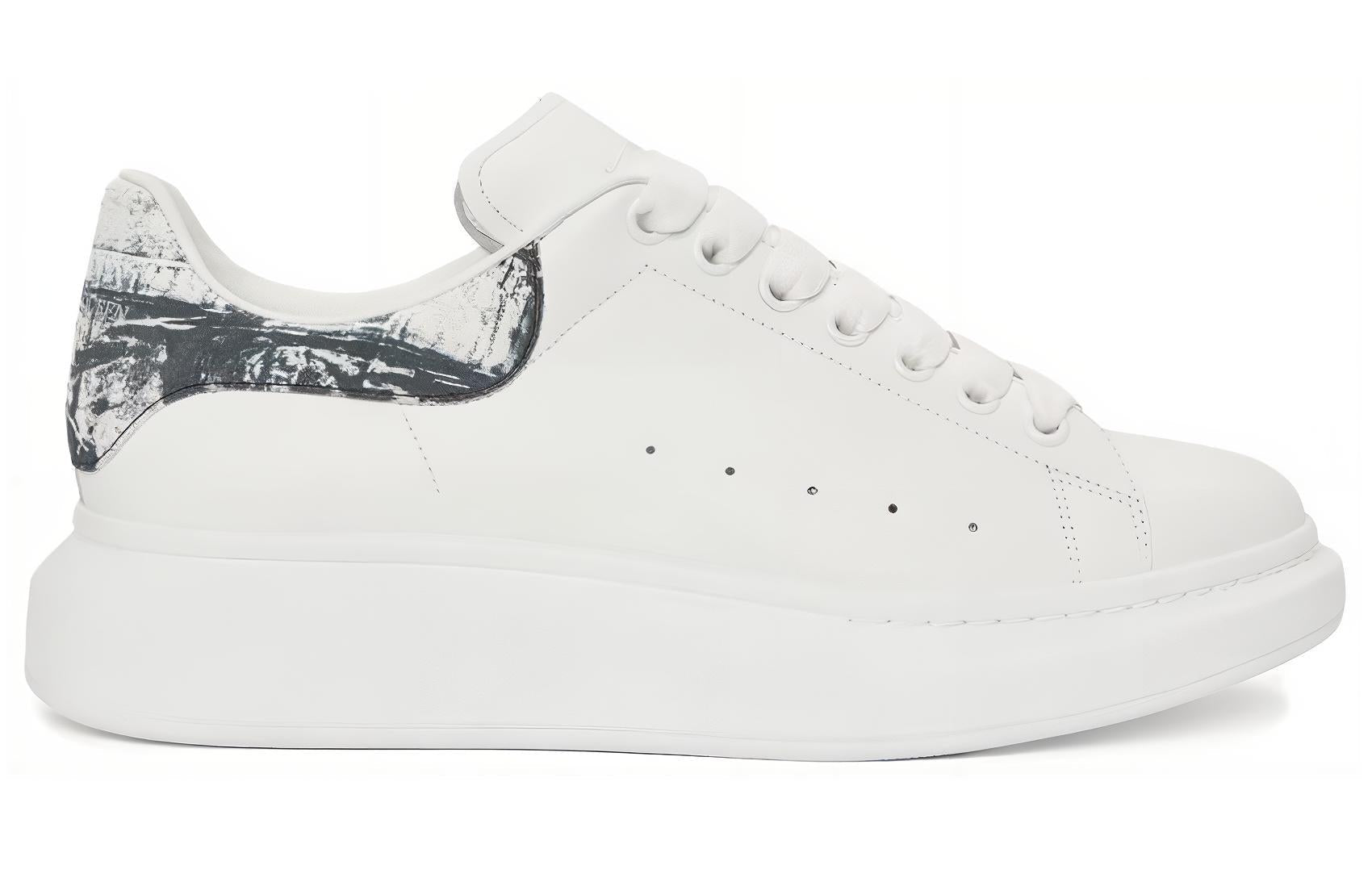 Alexander McQueen Oversized Sneakers 'White with Black Sketch' 782463WIE9P9061