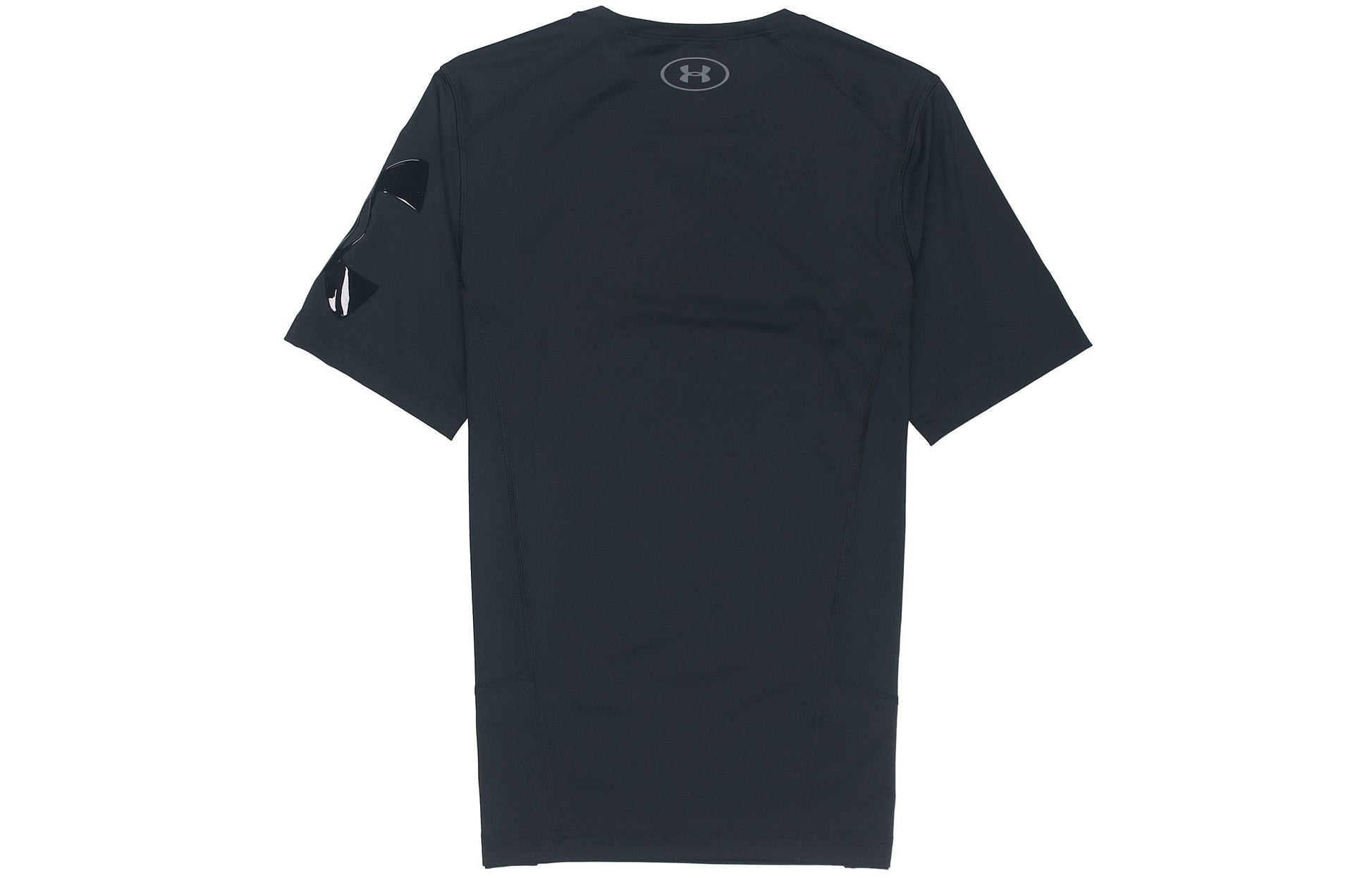 Men's Under Armour Casual Breathable Round Neck Tight Sports Short Sleeve Black 1351815-001