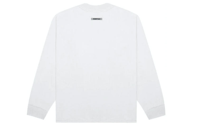 Fear of God Essentials 3D Silicon Applique Boxy Long Sleeve T-Shirt 'White' FOG-FW20-328