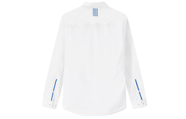 FILA Contrasting Colors Blue Long Sleeves Shirt White F11M032401F-WT