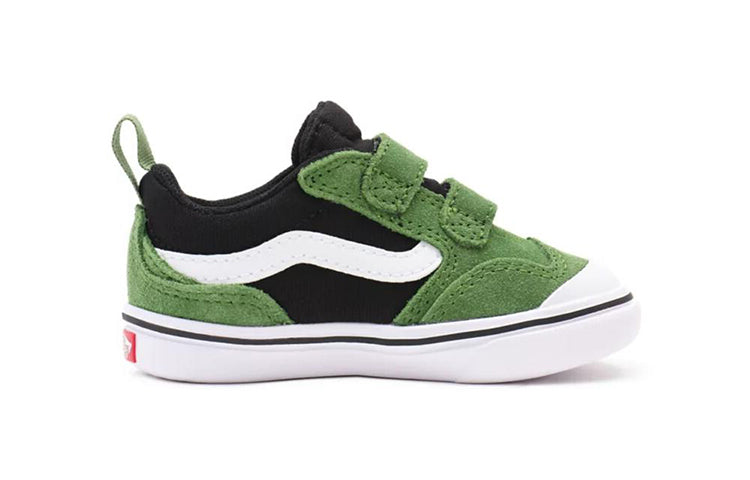 Vans Toddler 2-tone Comfycush New Skool Velcro 'Black Green' VN0A4TZH9EC