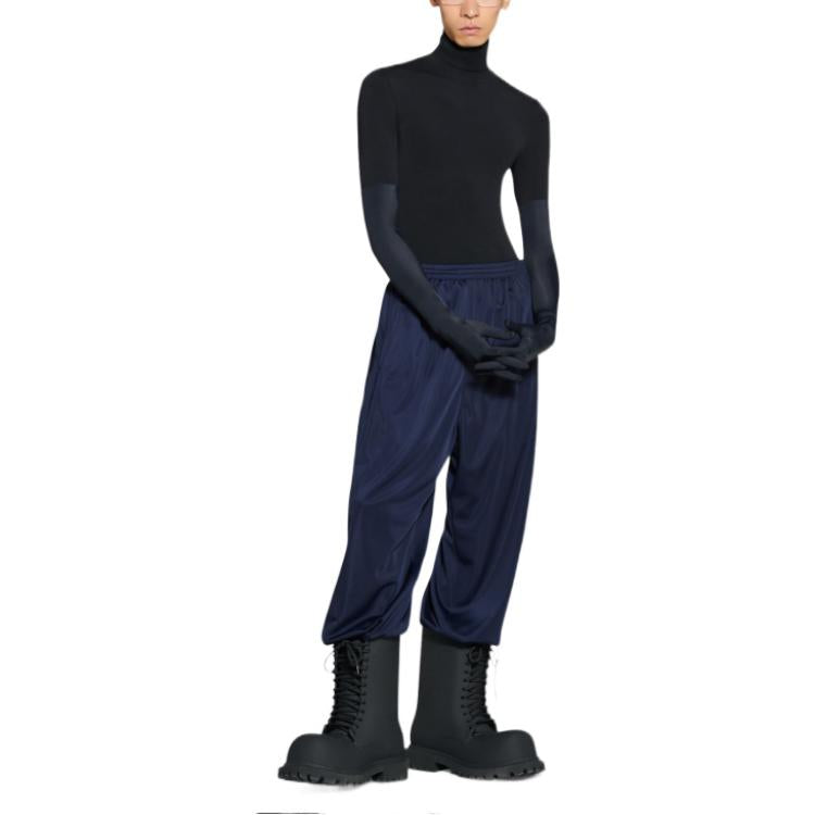 Balenciaga Drop-Crotch Trackpants 'Navy' 725470TNV074100