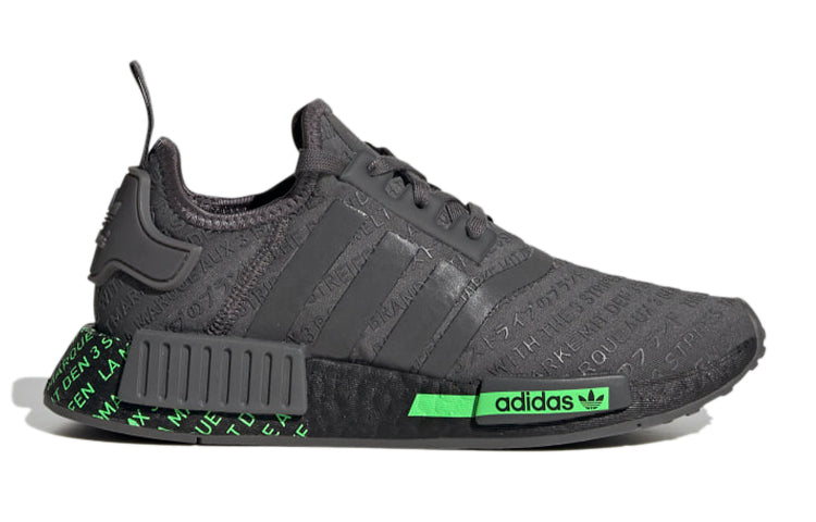(GS) adidas NMD_R1 J 'All Over Print - Grey Signal Green' FV1696