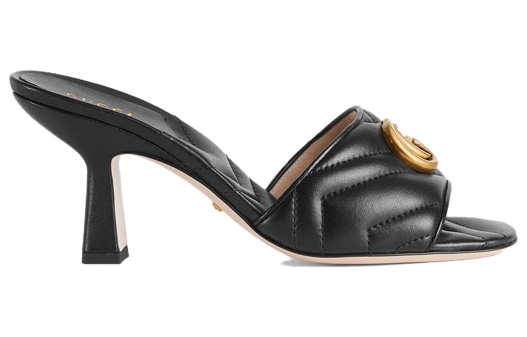 (WMNS) Gucci Marmont Double G slide sandal 'Black' 674839-BKO00-1000