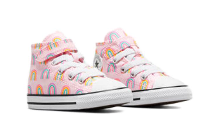 (TD) Converse Chuck Taylor All Star Easy-On Rainbows Stretch-Lace 'Pink' A04773F