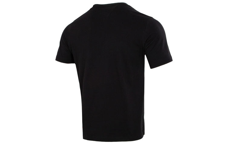 adidas neo Athleisure Casual Sports Breathable Alphabet Logo Solid Color Round Neck Short Sleeve Black HD7066