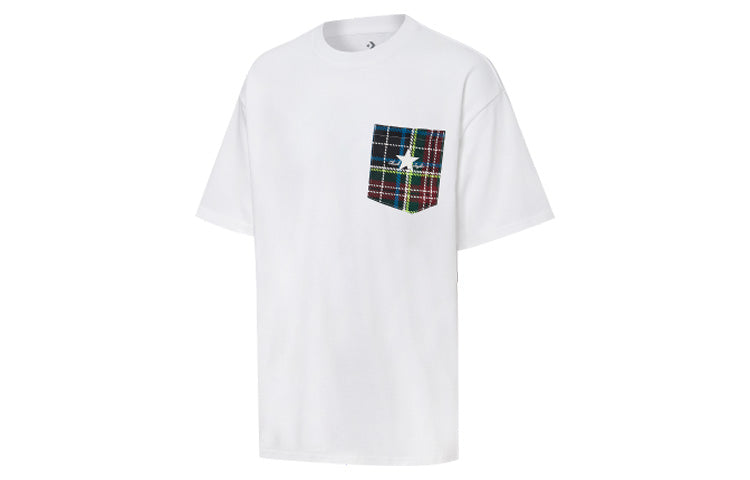 Converse Contrasting Colors Pocket T-Shirt 'White' 10020885-102