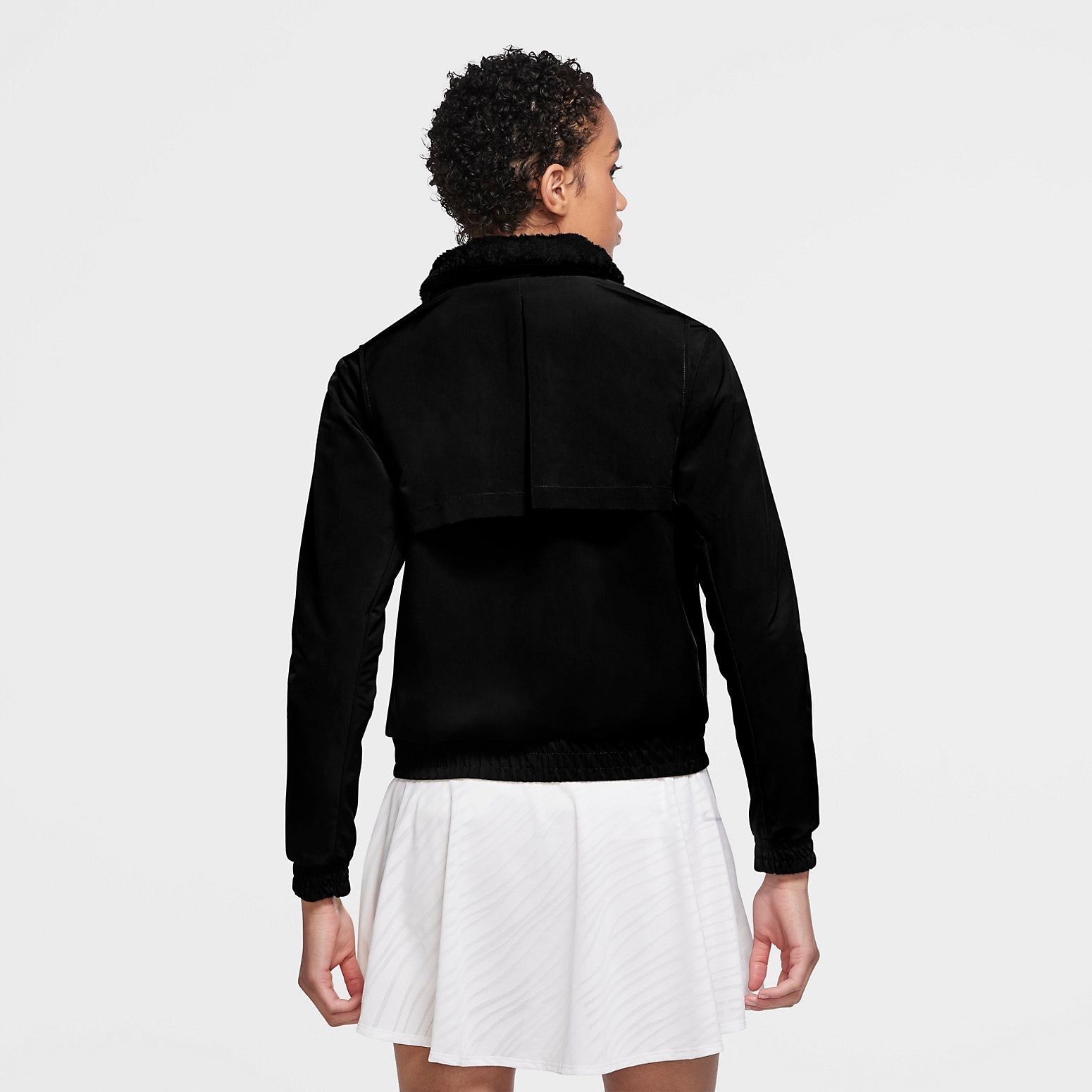 (WMNS) Nike lapel golf sports short cuffed jacket 'Black' CK5859-010