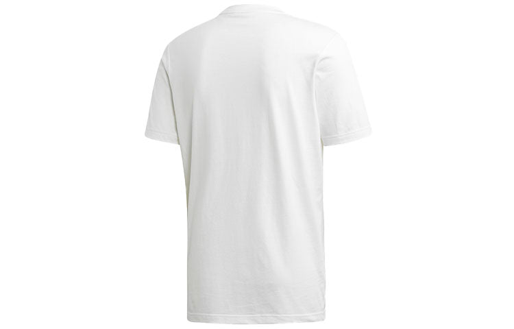 adidas originals Printing Round Neck Sports Short Sleeve White ED7035
