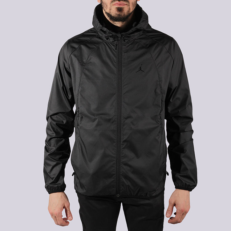 Air Jordan Athleisure Casual Sports Zipper hooded Jacket Black 897884-010