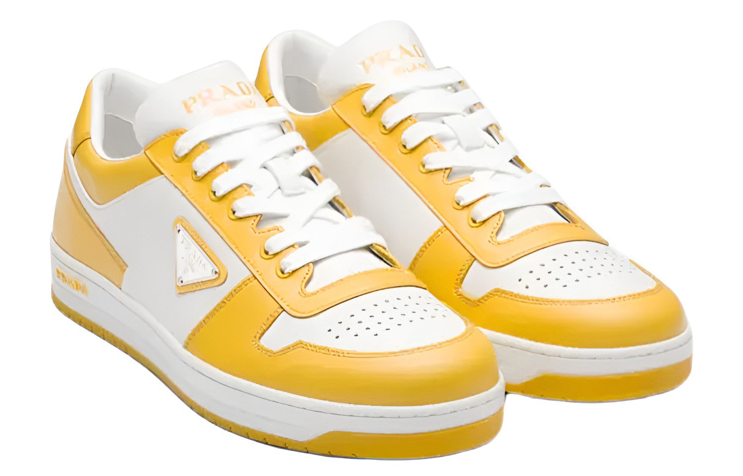 (WMNS) PRADA Downtown Leather Sneakers 'White Sun' 1E792M_3LKG_F0A7U