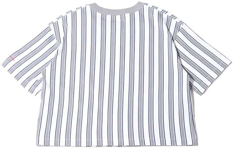 (WMNS) Jordan Paris Saint-Germain Stripe Alphabet Printing Round Neck Short Sleeve White DM4999-100