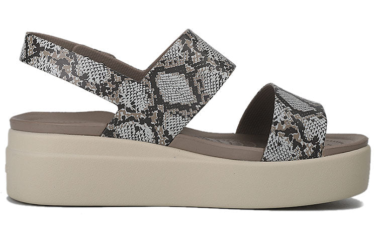 (WMNS) Crocs Brooklyn Thick Sole Casual Sandals Gray 206453-93T