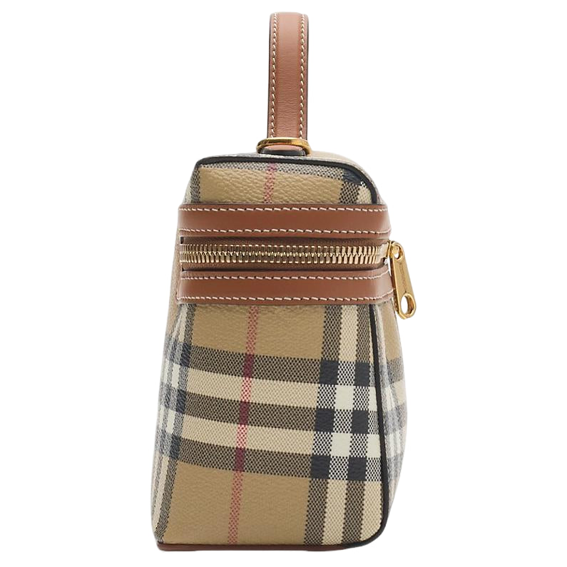 (WMNS) Burberry Check Vanity Bag 'Archive Beige Briar Brown' 81205251