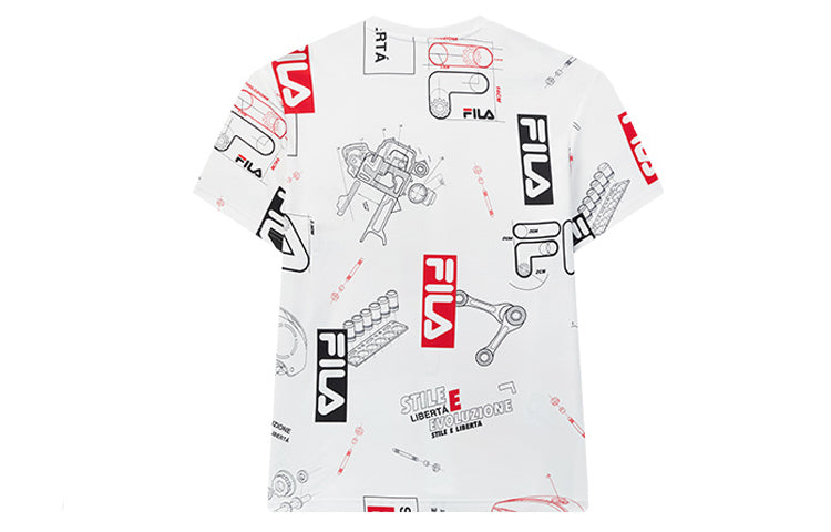 Men's FILA Short Sleeve White T-Shirt F11M038114F-PU