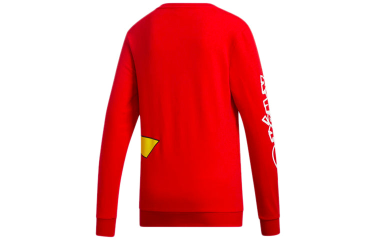 (WMNS) adidas x Pokmon Crossover logo Printing Training Sports Round Neck Hoodie Red GD5866