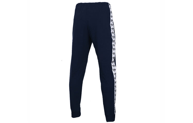 adidas originals Light Pants Tre Colorblock ribbed Bundle Feet Sports Pants Navy Blue DX4235