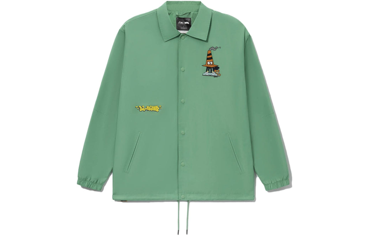 Li-Ning x Persue Crossover Cartoon Pattern Printing Long Sleeves Jacket 'Green' AFDS097-1