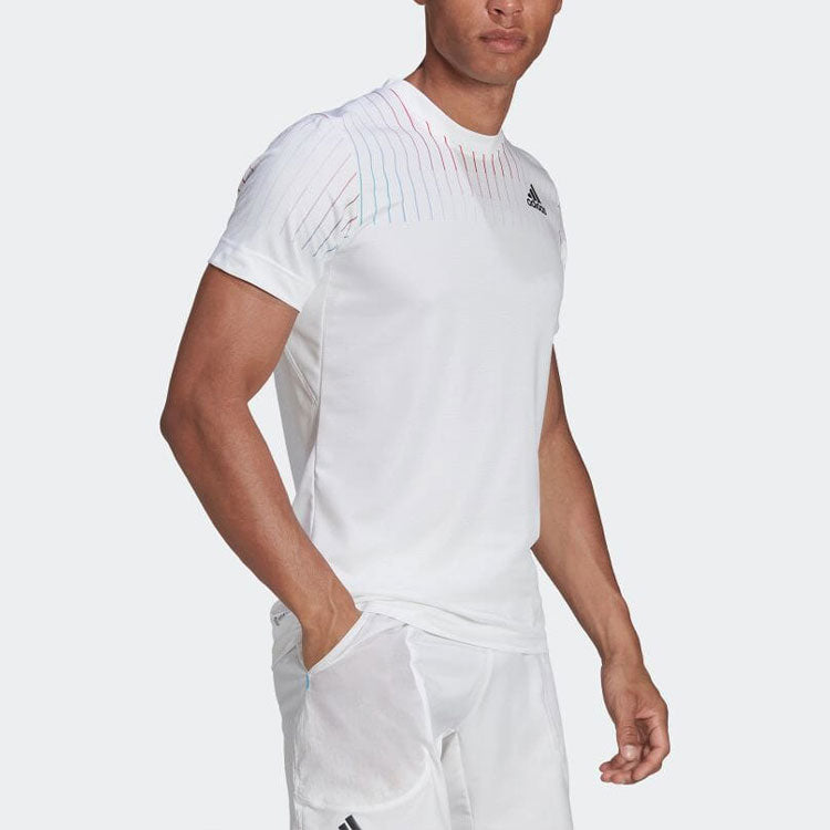 adidas Melbourne Tennis Freelift Printed Tee 'White' HA3344