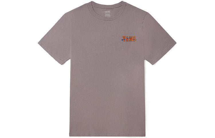 (WMNS) Vans Rainbow Logo Round Neck Short Sleeve Purple T-Shirt VN0A54LLZ00