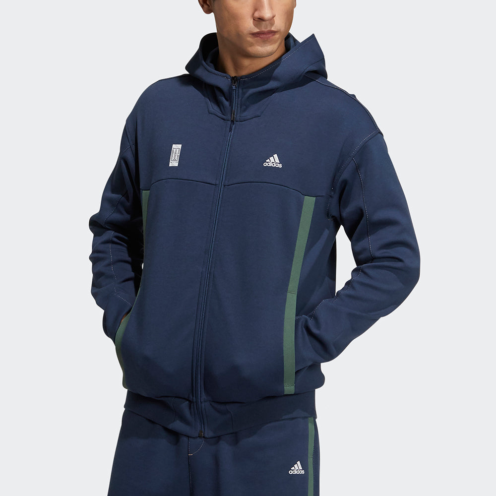 adidas Wj Htt Series Athleisure Casual Sports Hooded Jacket Navy Blue GP0910