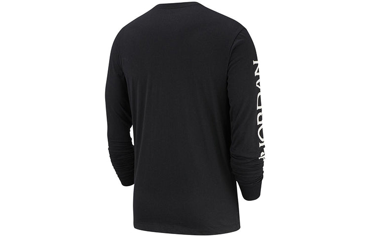 Air Jordan Casual Sports Round Neck Pullover Long Sleeves Black AT8897-010