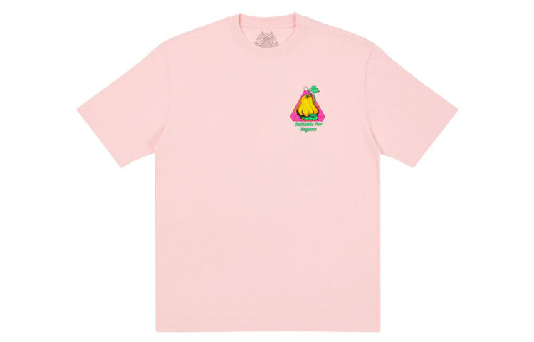 PALACE Nein Cheese Nein Egg T-Shirt Pink Back Printing Short Sleeve Unisex P19TS300