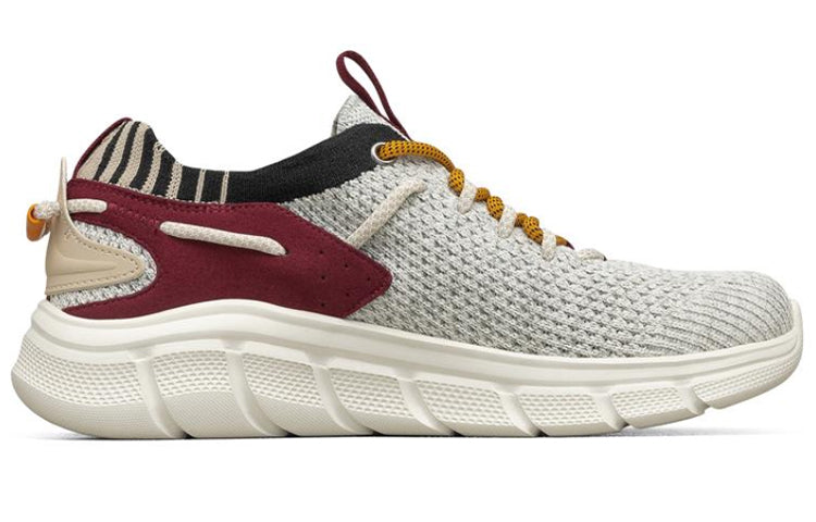 (WMNS) Skechers Bobs B Flex Sports Shoes Grey/White/Red 117115-GRY