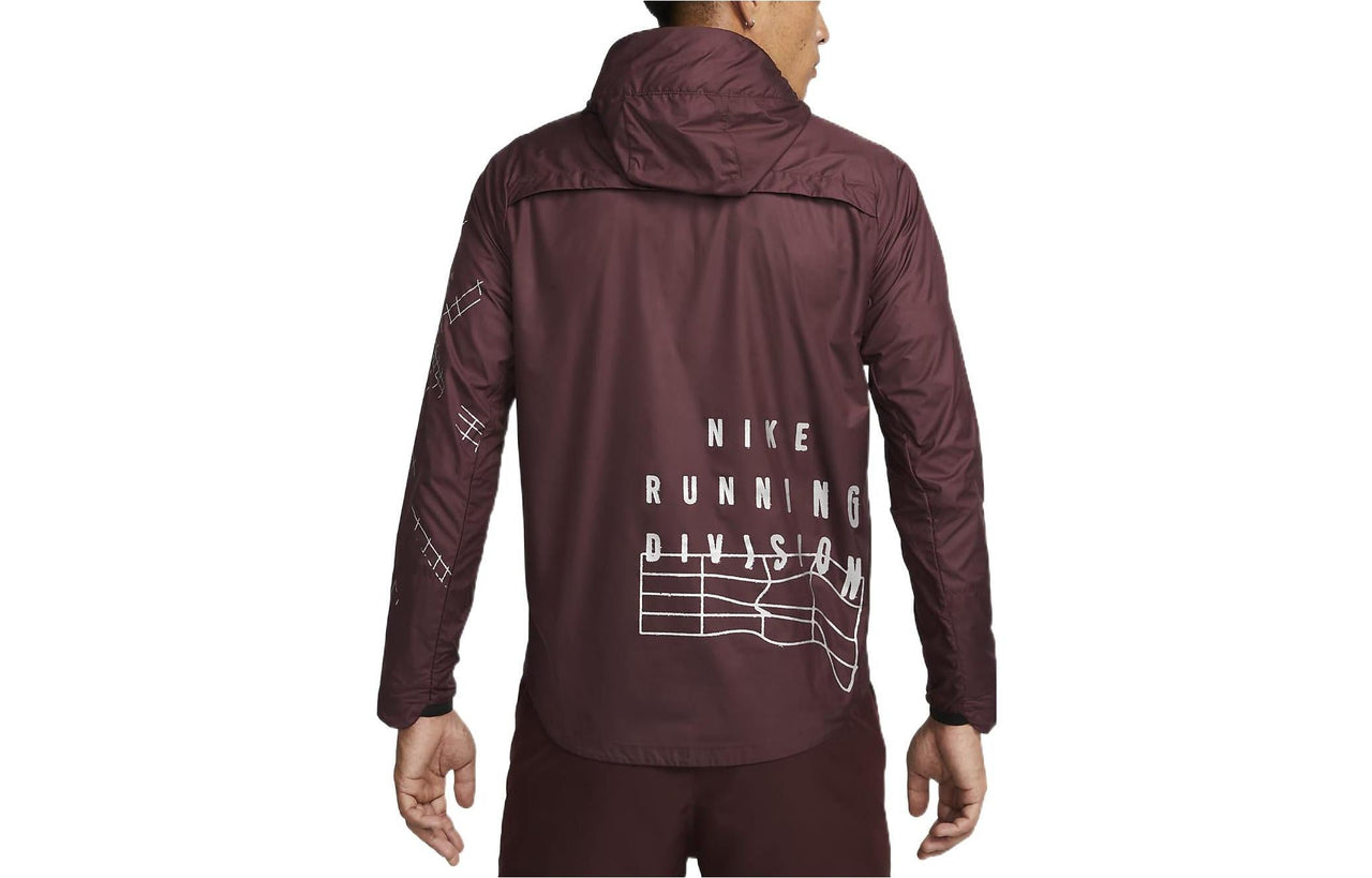 Nike Alphabet Zipper Hooded Track Jacket Men's Brown DQ6519-652