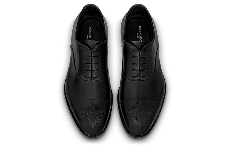 LOUIS VUITTON Monceau Flex Richelieu Derby Shoes 'Black' 1AAMVL