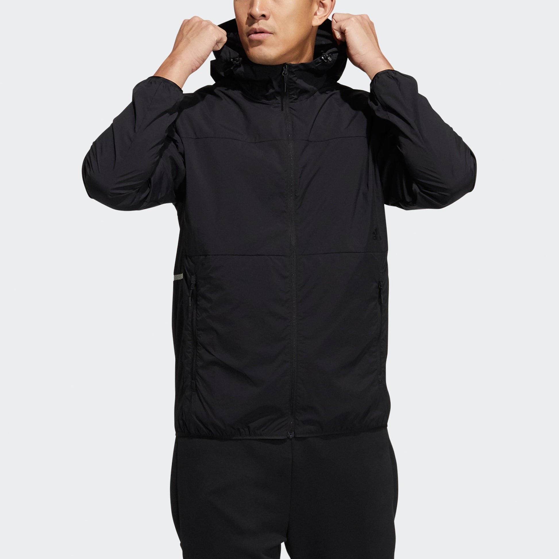 adidas Sports Windproof Woven Hooded Jacket Black GP0976