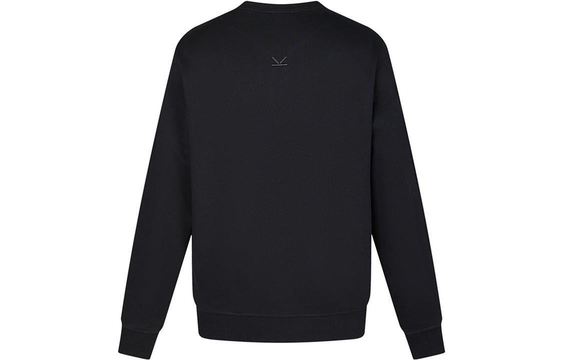 Men's KENZO Alphabet Logo Printing Round Neck Long Sleeves Pullover Black F965SW1324MD-99