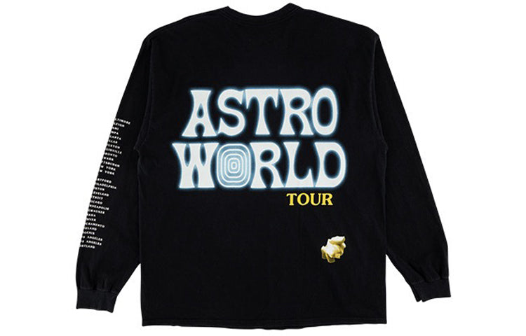 Travis Scott Unisex Cactus Jack Astro World Printing Round-neck Swea Black TC-93