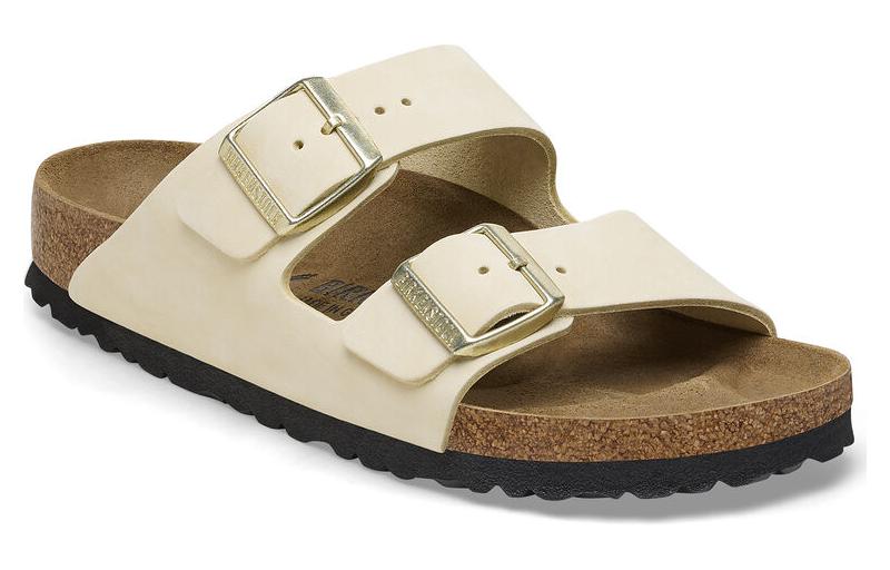 (WMNS) Birkenstock Arizona Nubuk Leather Sandals 'Ecru' 1026711
