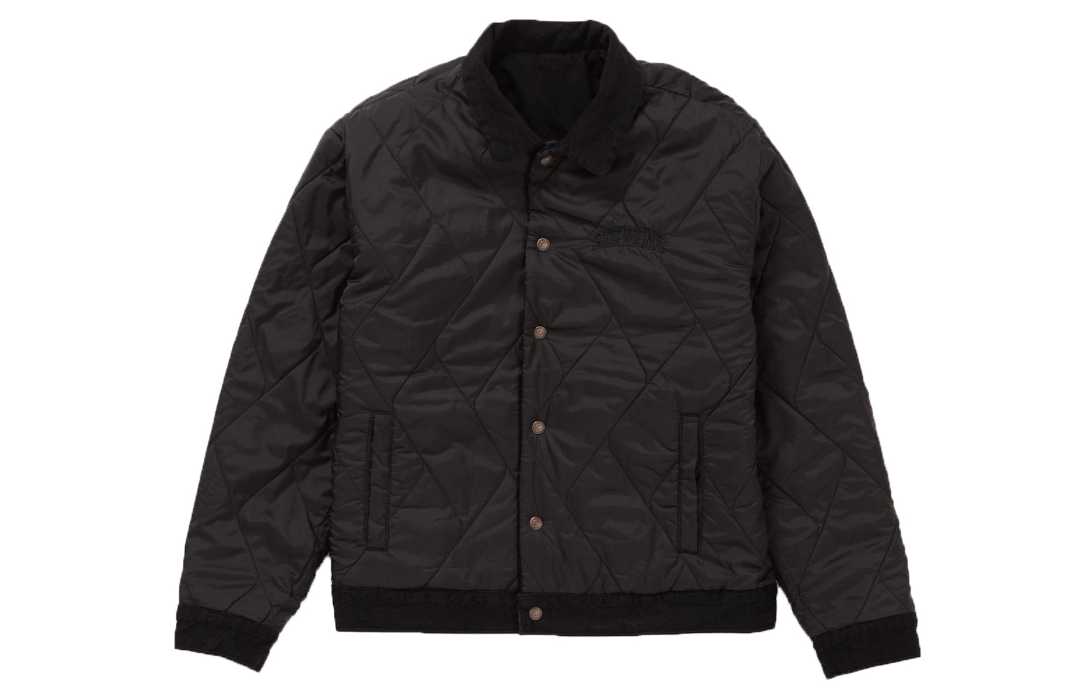 Supreme FW18 Levis Quilted Reversible Trucker Jacket Black SUP-FW18-762
