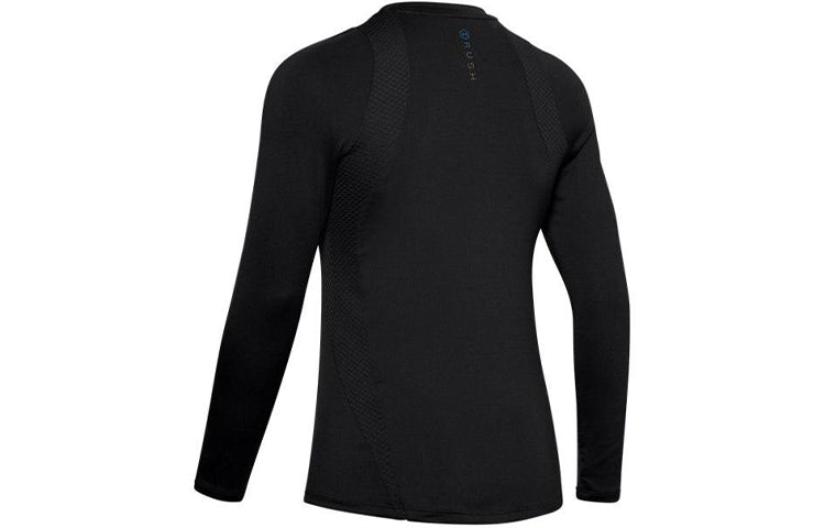 (WMNS) Under Armour Rush Training Sports Long Sleeves Black 1355582-001