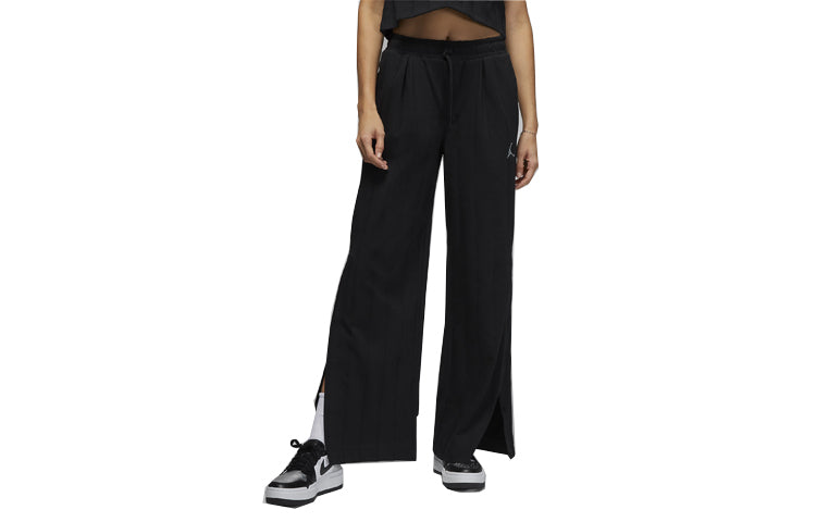 (WMNS) Air Jordan Logo Knit Trousers 'Black' DX0397-010