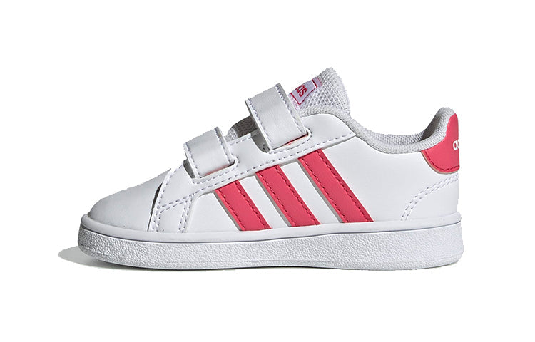 (TD) adidas Grand Court Infant 'White Real Pink' EF0115