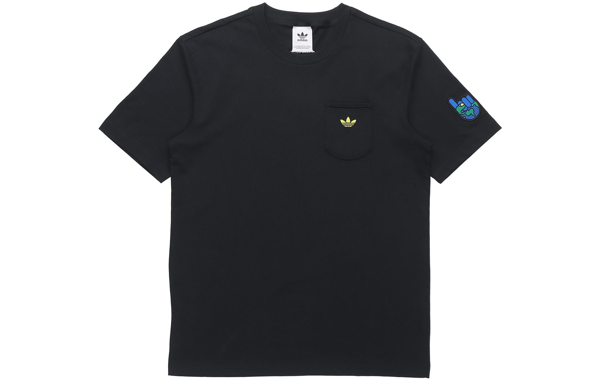 adidas originals Artist Tee Ss Back Printing Casual Round Neck Short Sleeve Black HA4690