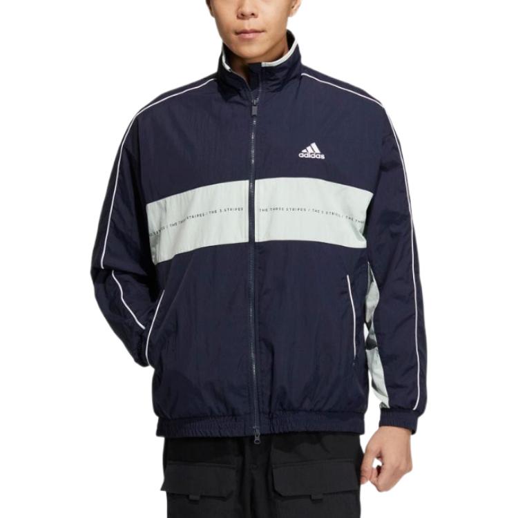 adidas Oversized Fit Woven Jackets Asia Sizing 'Navy White' IA9428
