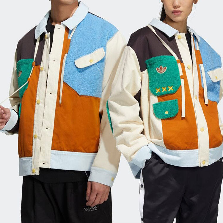 adidas originals x melting sadness Crossover Series Contrast Color Stitching logo Sports Jacket Couple Style Colorblock HC0346