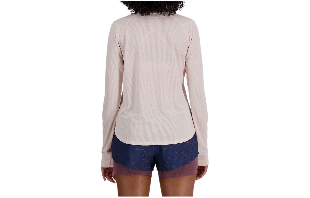 (WMNS) New Balance Athletics Long Sleeve T-Shirt Asia Sizing 'Quartz Pink Heather' WT41256Q-PH