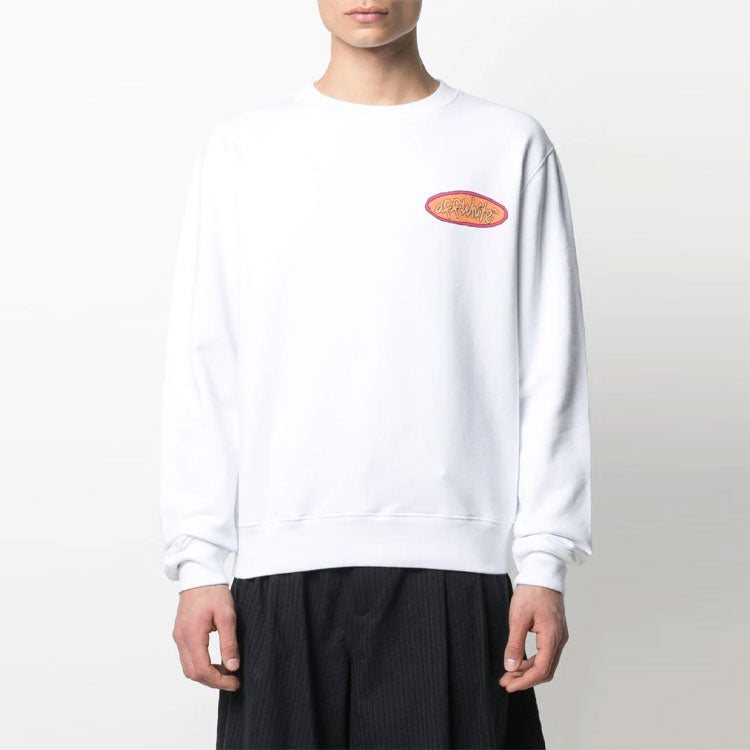 Off-White SS21 Logo Alphabet Printing Round Neck Pullover Version White OMBA025S21FLE0130184