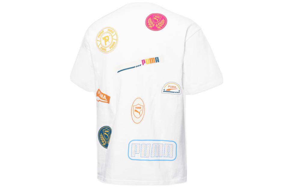 PUMA Mix Badge Logo Tee 'White' 537795-02