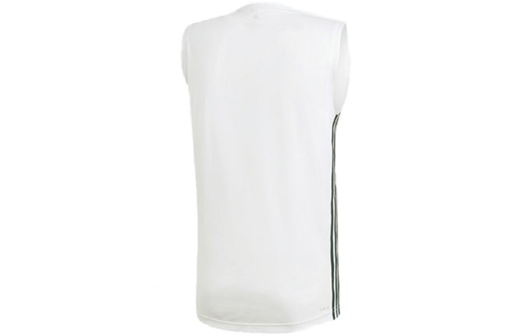 Men's adidas D2M SL 3S Training White Vest DU1249
