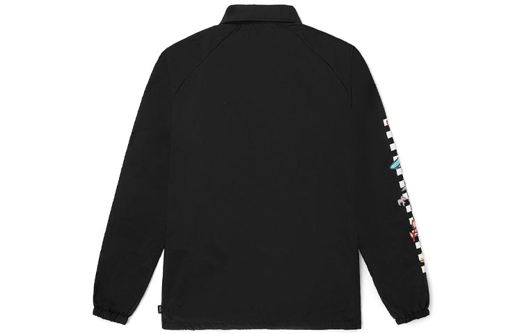 Men's Vans Solid Color lapel Breathable Long Sleeves Loose Jacket Black VN0A5KEYYXE