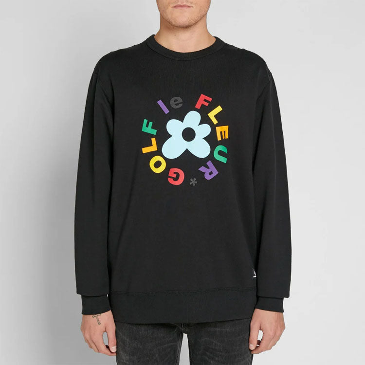 Converse x Golf Le Fleur Crew Sweatshirt Asia Sizing 'Black' 10009027-A01