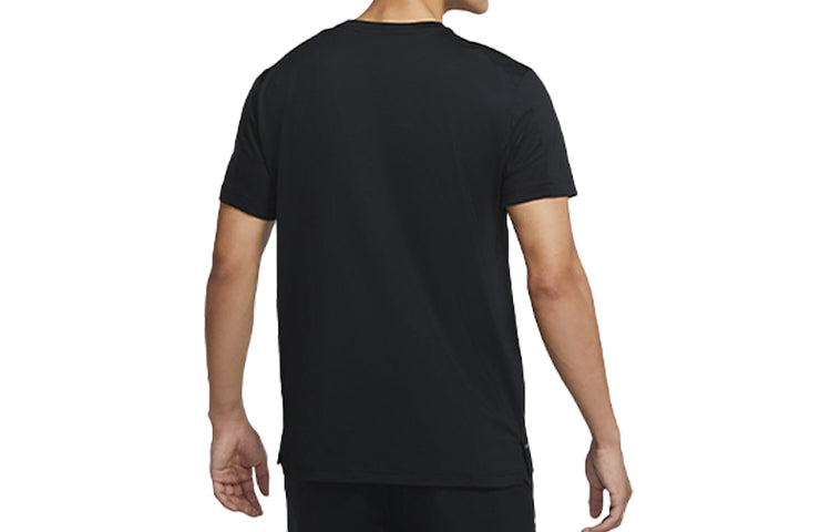 Nike Round Neck Training Short Sleeve 'Black Big Swoosh' CZ1355-010