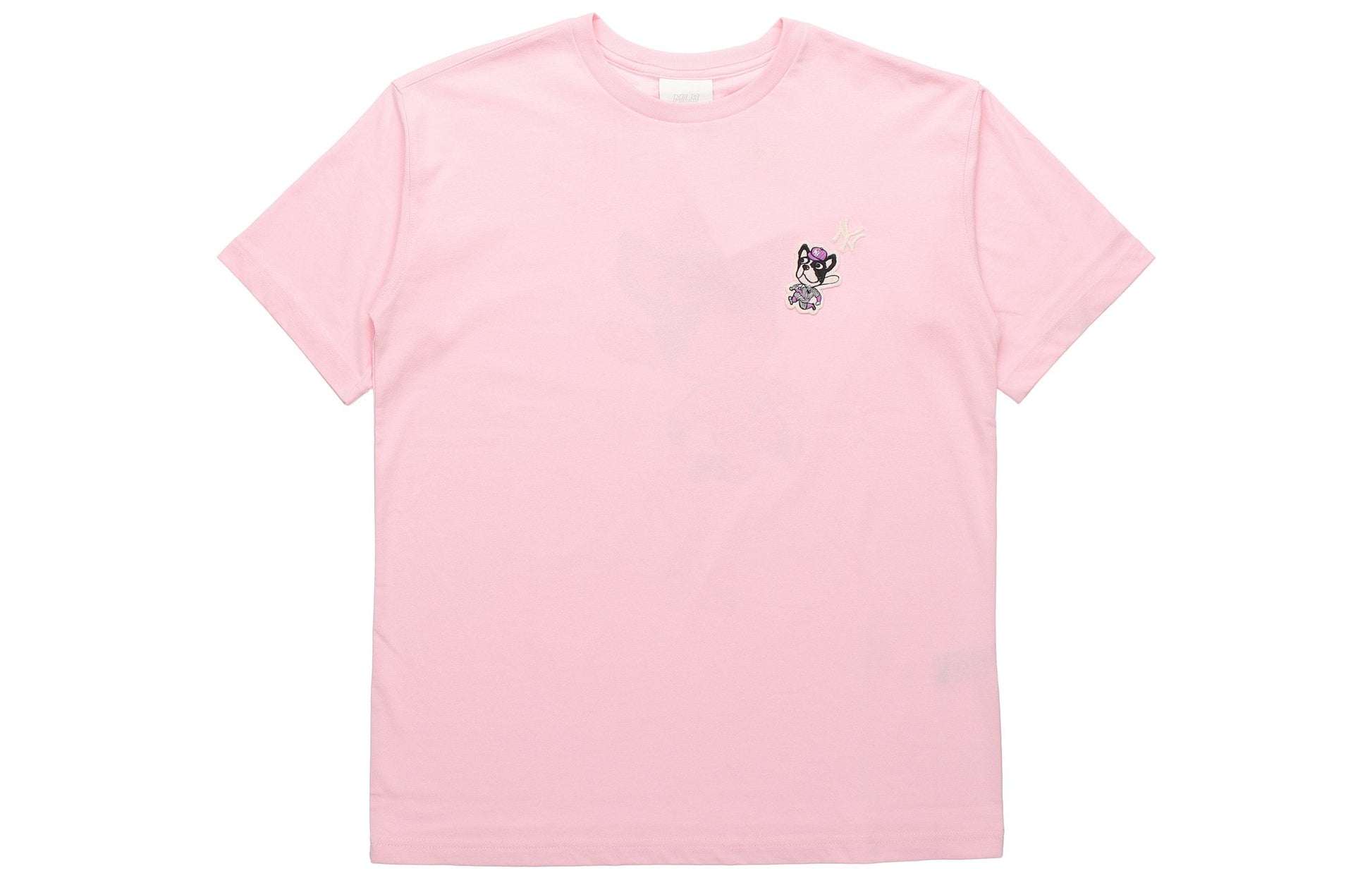 MLB Cartoon Series New York Yankees Printing Sports Round Neck Loose Short Sleeve Unisex Pink Red 31TSCM031-50P