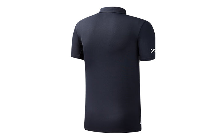 FILA Athletics Alphabet Logo Printing Short Sleeve Polo Shirt Navy Blue A11M031151F-NV